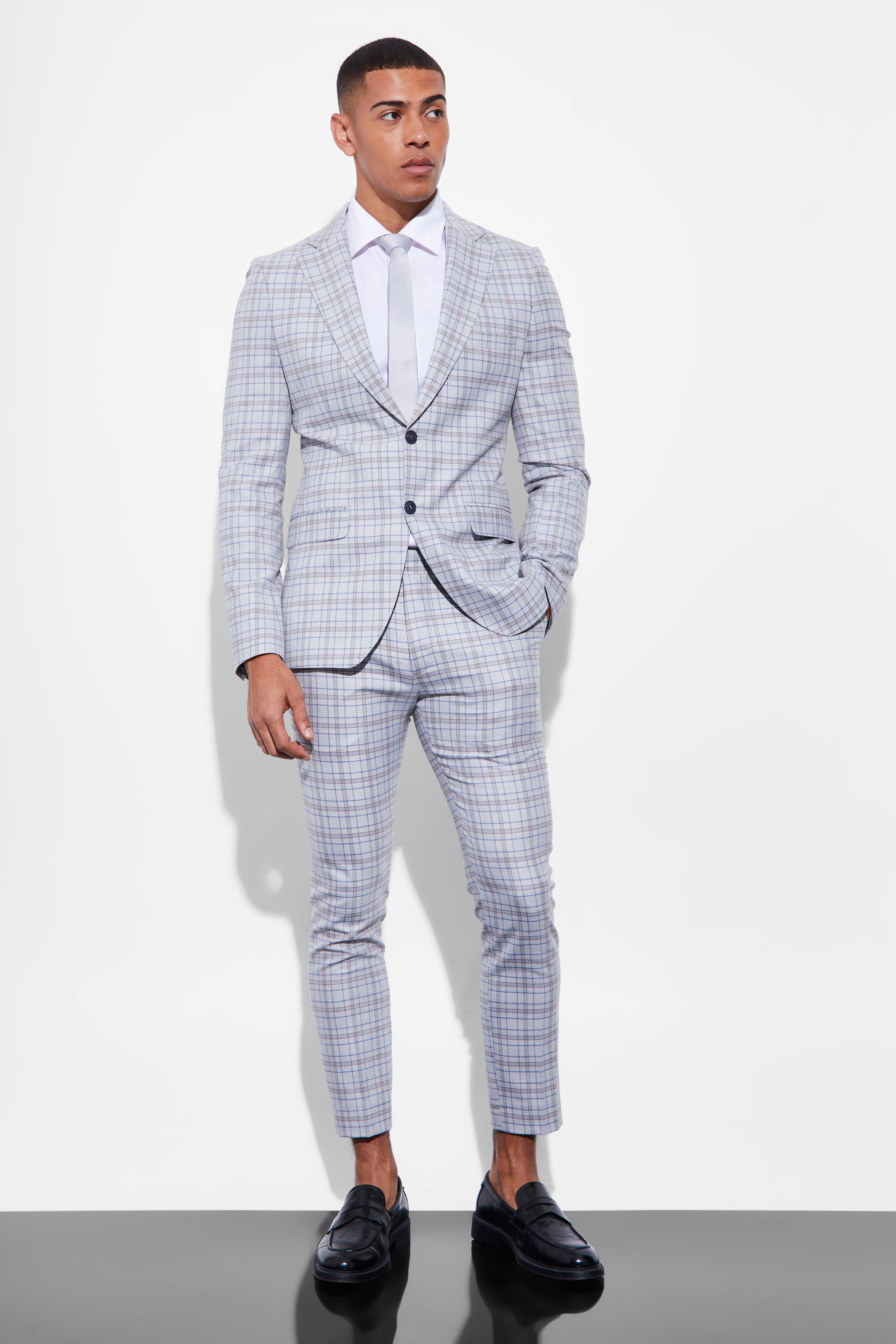 Light grey shop skinny suit